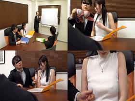 オフィス痴漢で感じちゃう…敏感OLは職場の男達に1日中触られ放題のいつでもOKドスケベ娘【痴感オフィスレディ・静河さん21歳の場合】　サンプル画像03